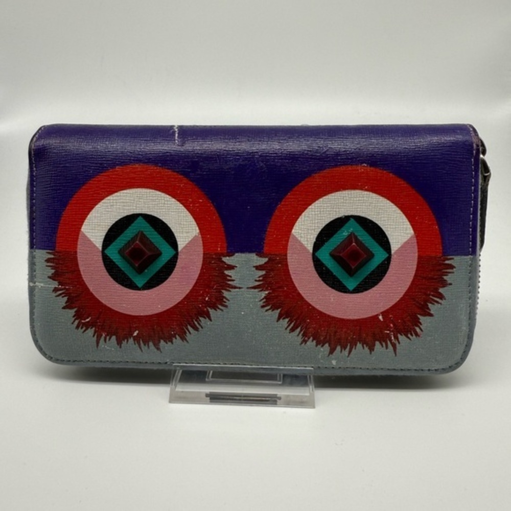 Fendi Monster Long Zippered Wallet